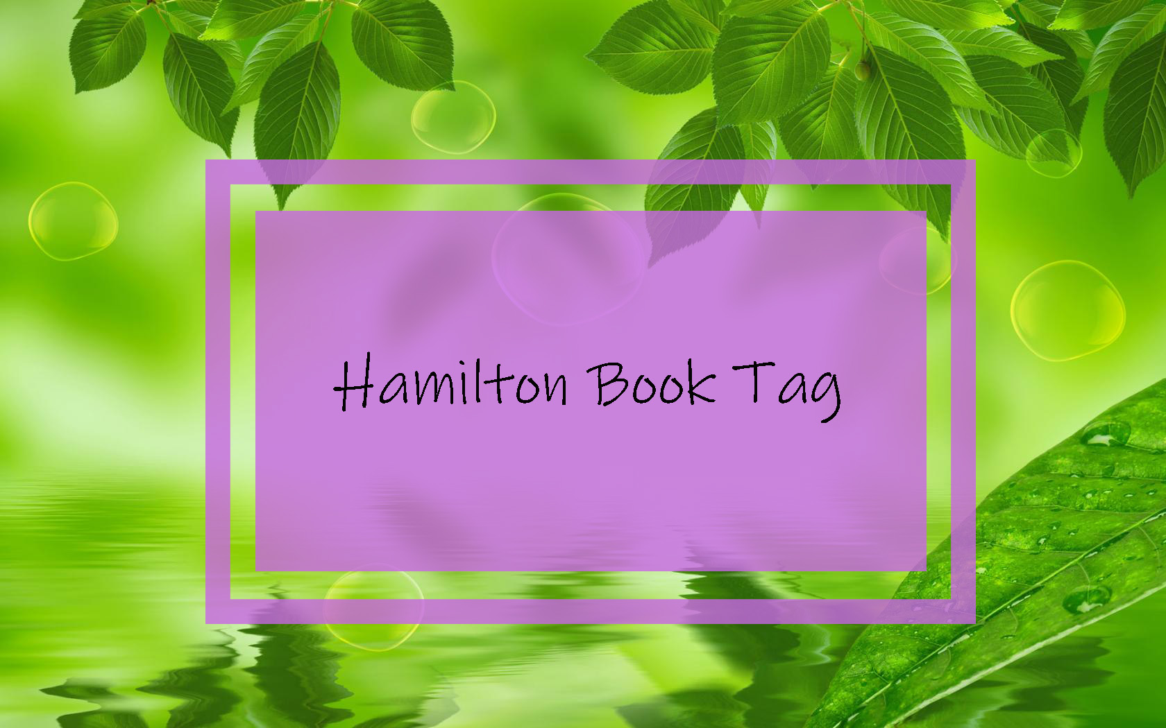 Hamilton Book Tag